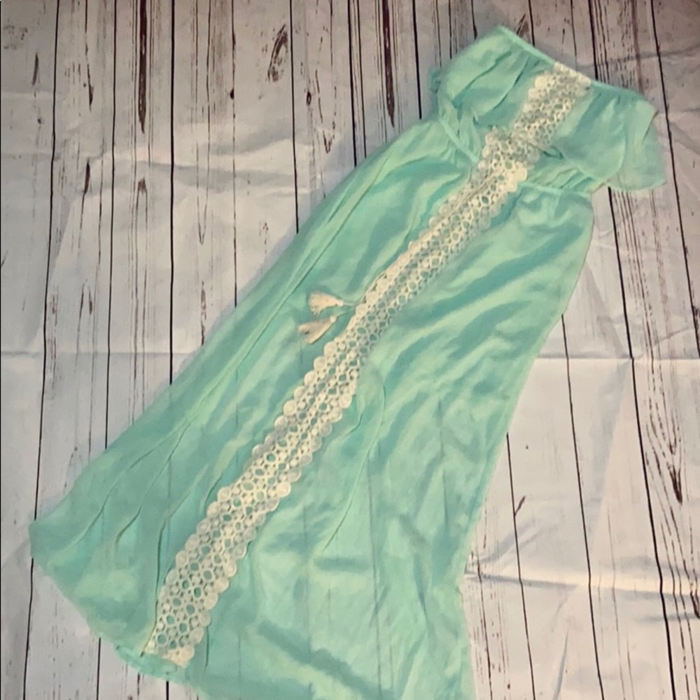 Strapless maxi dress